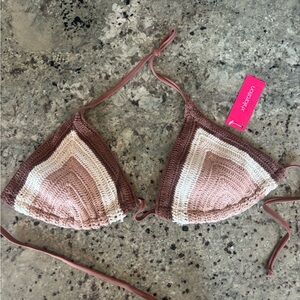 Crochet swim top, NEW, size L (8-10)